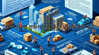성주 선남면 선원리 이사, 후기 모음과 업체 비교